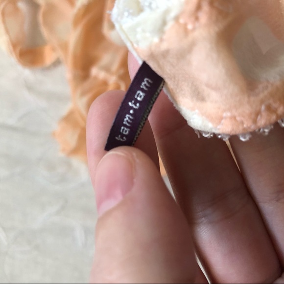 Princess Tam Tam Peach Polka Dot Sheer Bra - Picture 6 of 7